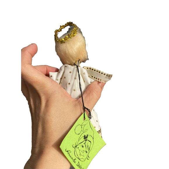 Annalee 7" Tree Top Angel in Gown with Gold Trim Doll 1987 ~ #713087 - Picture 4 of 8